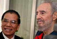 Fidel Castro meets Vietnamese party leader